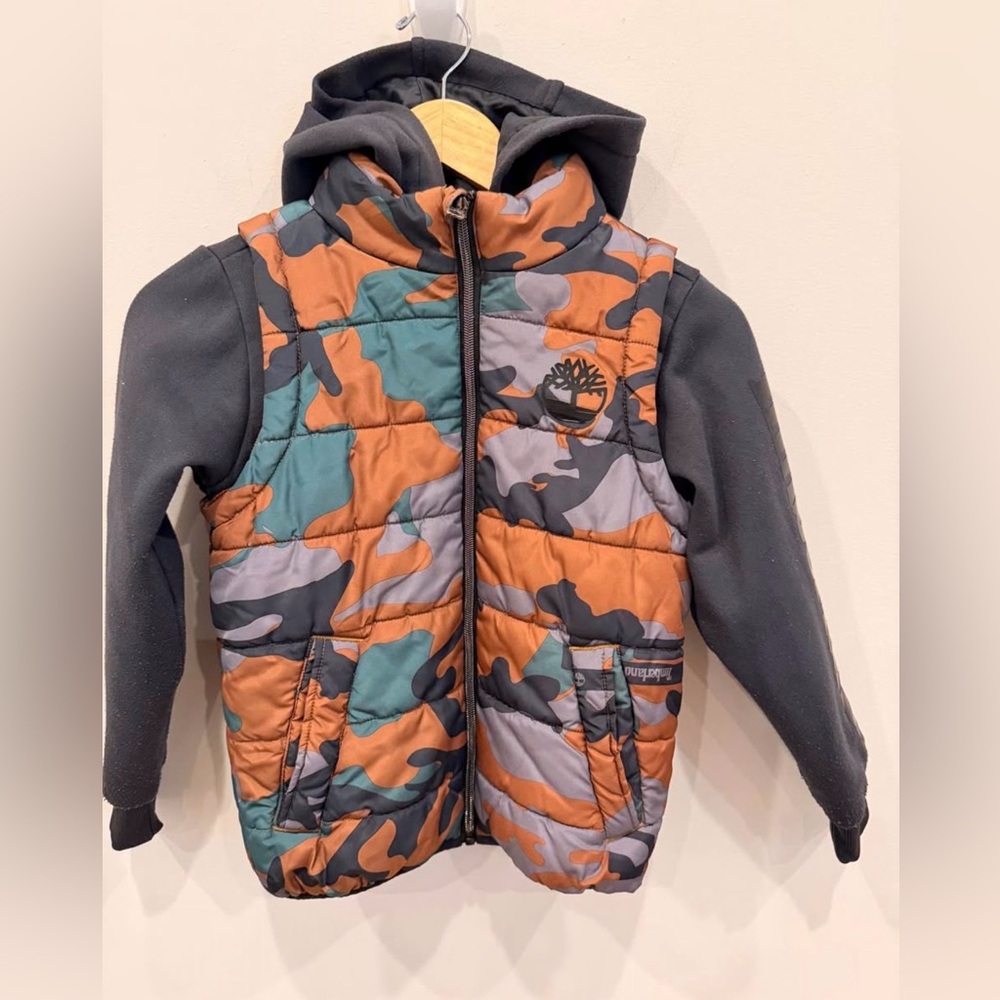 Timberland Youth Hybrid Jacket Camo Size Small